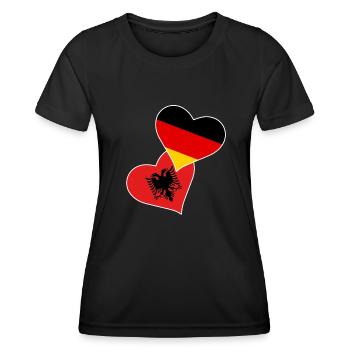 Albanian Flag Albanian Eagle Shqiponja - Women's Functional T-Shirt - black - Front - AI Model Female 172 light (172cm)
