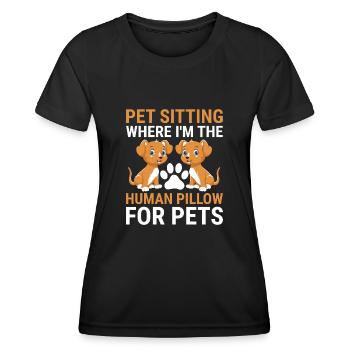 Pet Sitter Pet Sitting Chien et Cat Sitters Chien Wal - T-shirt sport Femme - noir - Devant - AI Model Female 172 light (172cm)