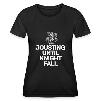 Joute Chevalier Médiéval Renaissance Chevaliers Armure - T-shirt sport Femme - noir - Devant - AI Model Female 172 light (172cm)
