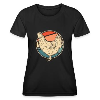 Chicken Hen - Women's Functional T-Shirt - black - Front - AI Model Female 172 light (172cm)