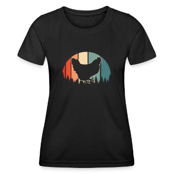 Chicken Hen - Women's Functional T-Shirt - black - Front - AI Model Female 172 light (172cm)