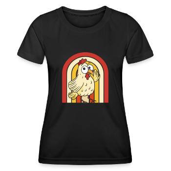 Chicken Hen - Women's Functional T-Shirt - black - Front - AI Model Female 172 light (172cm)