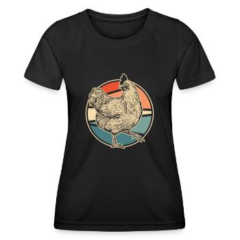 Chicken Hen - Women's Functional T-Shirt - black - Front - AI Model Female 172 light (172cm)
