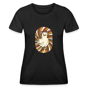 Chicken Hen - Women's Functional T-Shirt - black - Front - AI Model Female 172 light (172cm)