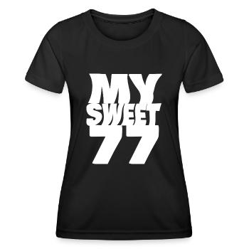 Doux 77 - T-shirt sport Femme - noir - Devant - AI Model Female 172 light (172cm)