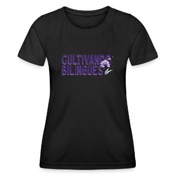 Cultivando Bilingües Spanish Teacher Apparel - Women's Functional T-Shirt - black - Front - AI Model Female 172 light (172cm)