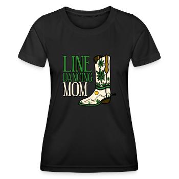 Line Dance Boat Country Music - Women's Functional T-Shirt - black - Front - AI Model Female 172 light (172cm)
