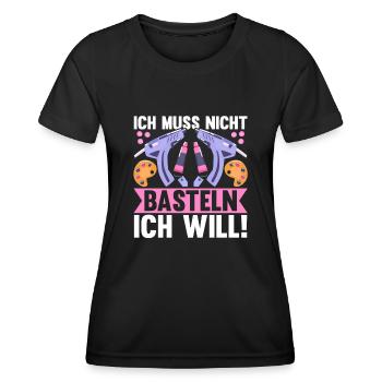 Bastler Basteln - Frauen Funktions-T-Shirt - Schwarz - Vorne - AI Model Female 172 light (172cm)