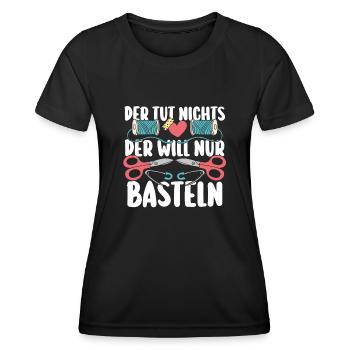 Bastler Basteln - Frauen Funktions-T-Shirt - Schwarz - Vorne - AI Model Female 172 light (172cm)