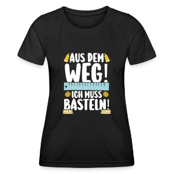 Bastler Basteln - Frauen Funktions-T-Shirt - Schwarz - Vorne - AI Model Female 172 light (172cm)