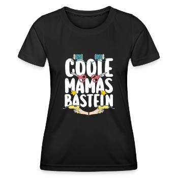Mama Mutter Bastler Basteln - Frauen Funktions-T-Shirt - Schwarz - Vorne - AI Model Female 172 light (172cm)