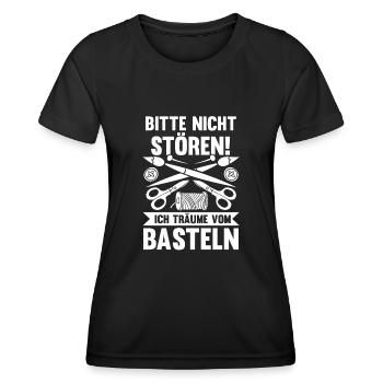 Bastler Basteln - Frauen Funktions-T-Shirt - Schwarz - Vorne - AI Model Female 172 light (172cm)