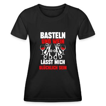 Wein Bastler Basteln - Frauen Funktions-T-Shirt - Schwarz - Vorne - AI Model Female 172 light (172cm)