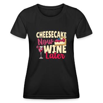 Mangeur de fromage, amateur de fromage, amateur de gâteau au fromage - T-shirt sport Femme - noir - Devant - AI Model Female 172 light (172cm)
