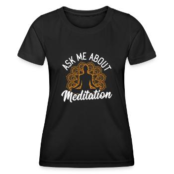 Yoga amant Chakra guérison Chakra guérison Art - T-shirt sport Femme - noir - Devant - AI Model Female 172 light (172cm)