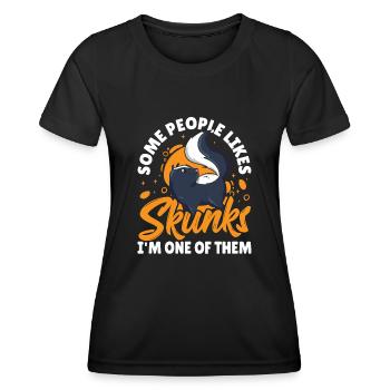 Certaines personnes aiment les mouffettes, je suis l’une d’entre elles - T-shirt sport Femme - noir - Devant - AI Model Female 172 light (172cm)