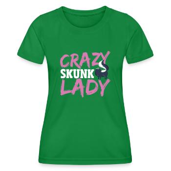 Crazy Skunk Lady Skunk Chuchoteur - T-shirt sport Femme - vert - Devant - AI Model Female 172 dark (172cm)