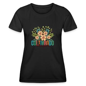 Cultivando Bilingües Spanischlehrer Bekleidung - Frauen Funktions-T-Shirt - Schwarz - Vorne - AI Model Female 172 light (172cm)