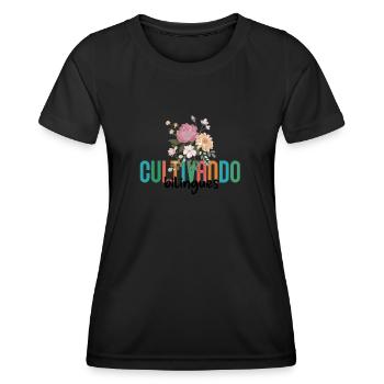 Cultivando Bilingües Spanish Teacher Apparel - Women's Functional T-Shirt - black - Front - AI Model Female 172 light (172cm)