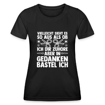Bastler Basteln - Frauen Funktions-T-Shirt - Schwarz - Vorne - AI Model Female 172 light (172cm)