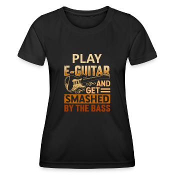 Spiele E-Gitarre Und Werde Vom Bass Vernichtet - Frauen Funktions-T-Shirt - Schwarz - Vorne - AI Model Female 172 light (172cm)