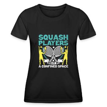 Squash Player Squash Tennis Player Raquetball Spor - Women's Functional T-Shirt - black - Front - AI Model Female 172 light (172cm)
