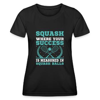 Squash Player Squash Tennis Player Raquetball Spor - Women's Functional T-Shirt - black - Front - AI Model Female 172 light (172cm)