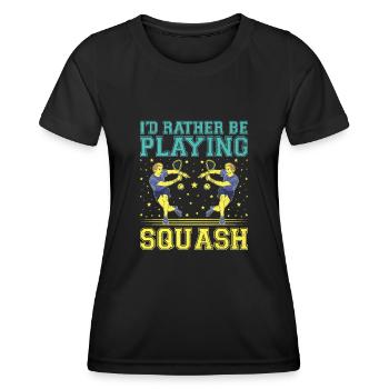 Squash Player Squash Tennis Player Raquetball Spor - Women's Functional T-Shirt - black - Front - AI Model Female 172 light (172cm)