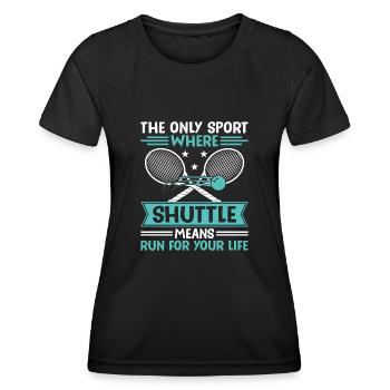 Squash Player Squash Tennis Player Raquetball Spor - Women's Functional T-Shirt - black - Front - AI Model Female 172 light (172cm)