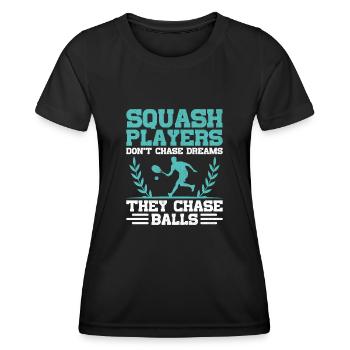 Squash Player Squash Tennis Player Raquetball Spor - Women's Functional T-Shirt - black - Front - AI Model Female 172 light (172cm)