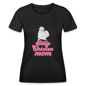 Seidenhuhn Silkie Chicken - Women's Functional T-Shirt - black - Front - AI Model Female 172 light (172cm)