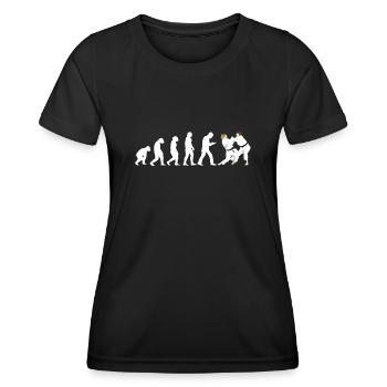Judoka Taekwondo Karate Aikido Ju-Jutsu Evolution - Frauen Funktions-T-Shirt - Schwarz - Vorne - AI Model Female 172 light (172cm)