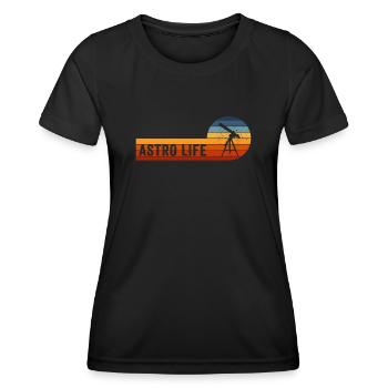Space Photography Stargazing Telescope Astronomy - Women's Functional T-Shirt - black - Front - AI Model Female 172 light (172cm)