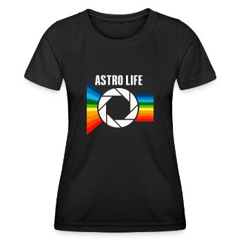 Space Photography Stargazing Telescope Astronomy - Women's Functional T-Shirt - black - Front - AI Model Female 172 light (172cm)