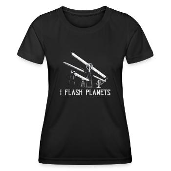 Space Photography Stargazing Telescope Astronomy - Women's Functional T-Shirt - black - Front - AI Model Female 172 light (172cm)
