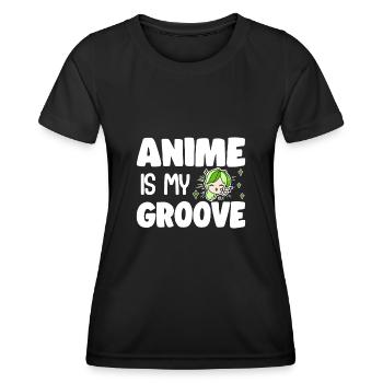 Anime Is My Groove Japanese Anime Manga Otaku Girl - Frauen Funktions-T-Shirt - Schwarz - Vorne - AI Model Female 172 light (172cm)
