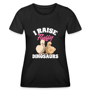 Seidenhuhn Poulet soyeux - T-shirt sport Femme - noir - Devant - AI Model Female 172 light (172cm)
