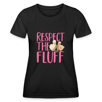 Seidenhuhn Poulet soyeux - T-shirt sport Femme - noir - Devant - AI Model Female 172 light (172cm)