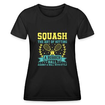 Squash Player Squash Tennis Player Raquetball Spor - Women's Functional T-Shirt - black - Front - AI Model Female 172 light (172cm)