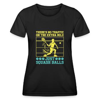 Squash Player Squash Tennis Player Raquetball Spor - Women's Functional T-Shirt - black - Front - AI Model Female 172 light (172cm)