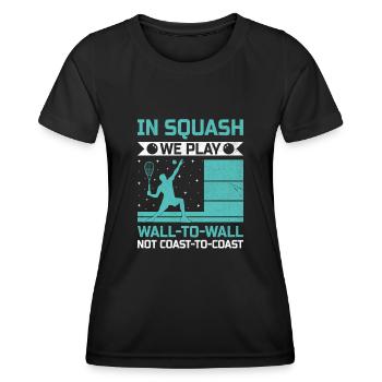 Squash Player Squash Tennis Player Raquetball Spor - Women's Functional T-Shirt - black - Front - AI Model Female 172 light (172cm)