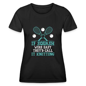 Squash Player Squash Tennis Player Raquetball Spor - Women's Functional T-Shirt - black - Front - AI Model Female 172 light (172cm)