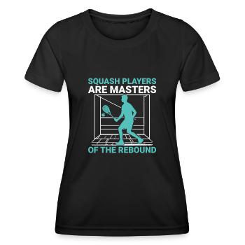 Squash Player Squash Tennis Player Raquetball Spor - Women's Functional T-Shirt - black - Front - AI Model Female 172 light (172cm)