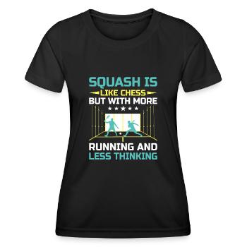 Squash Player Squash Tennis Player Raquetball Spor - Women's Functional T-Shirt - black - Front - AI Model Female 172 light (172cm)