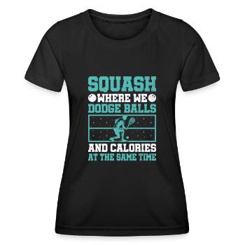 Squash Player Squash Tennis Player Raquetball Spor - Women's Functional T-Shirt - black - Front - AI Model Female 172 light (172cm)