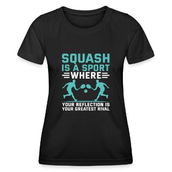 Squash Player Squash Tennis Player Raquetball Spor - Women's Functional T-Shirt - black - Front - AI Model Female 172 light (172cm)