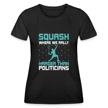 Squash Player Squash Tennis Player Raquetball Spor - Women's Functional T-Shirt - black - Front - AI Model Female 172 light (172cm)