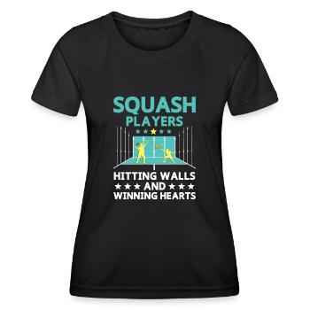 Squash Player Squash Tennis Player Raquetball Spor - Women's Functional T-Shirt - black - Front - AI Model Female 172 light (172cm)