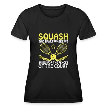 Squash Player Squash Tennis Player Raquetball Spor - Women's Functional T-Shirt - black - Front - AI Model Female 172 light (172cm)