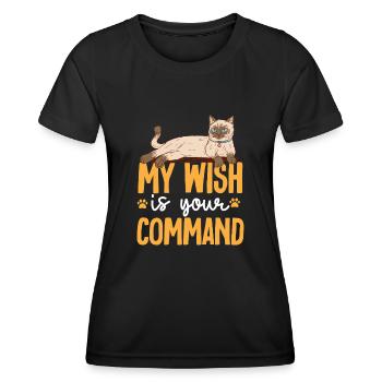 Siamkatze - Frauen Funktions-T-Shirt - Schwarz - Vorne - AI Model Female 172 light (172cm)